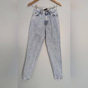 Sasson Vintage 80s 90s High Waist Acid Wash Skinny Mom Jean Size 3/4